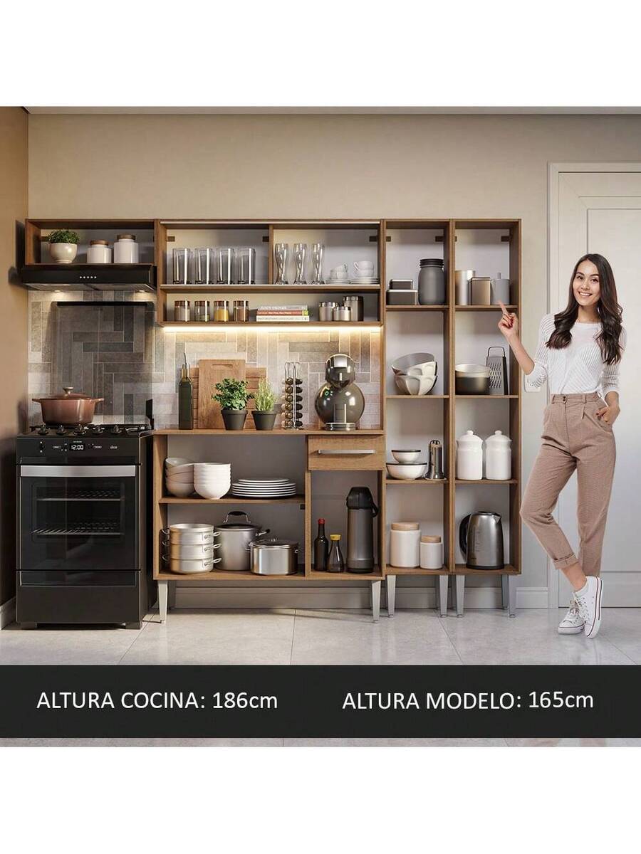 Cocina Integral Completa Modular Madesa 229cm