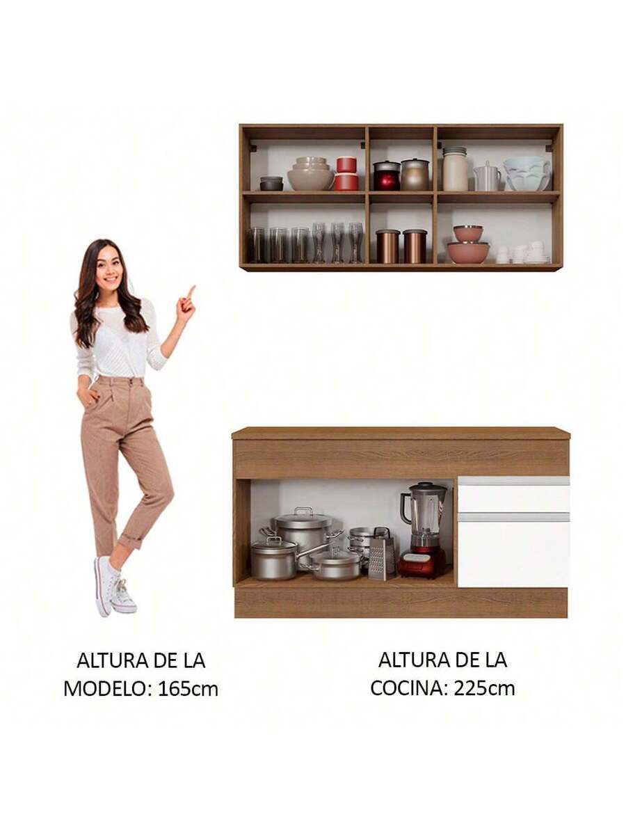 Cocina Integral Completa Modular Madesa Glamy 150cm