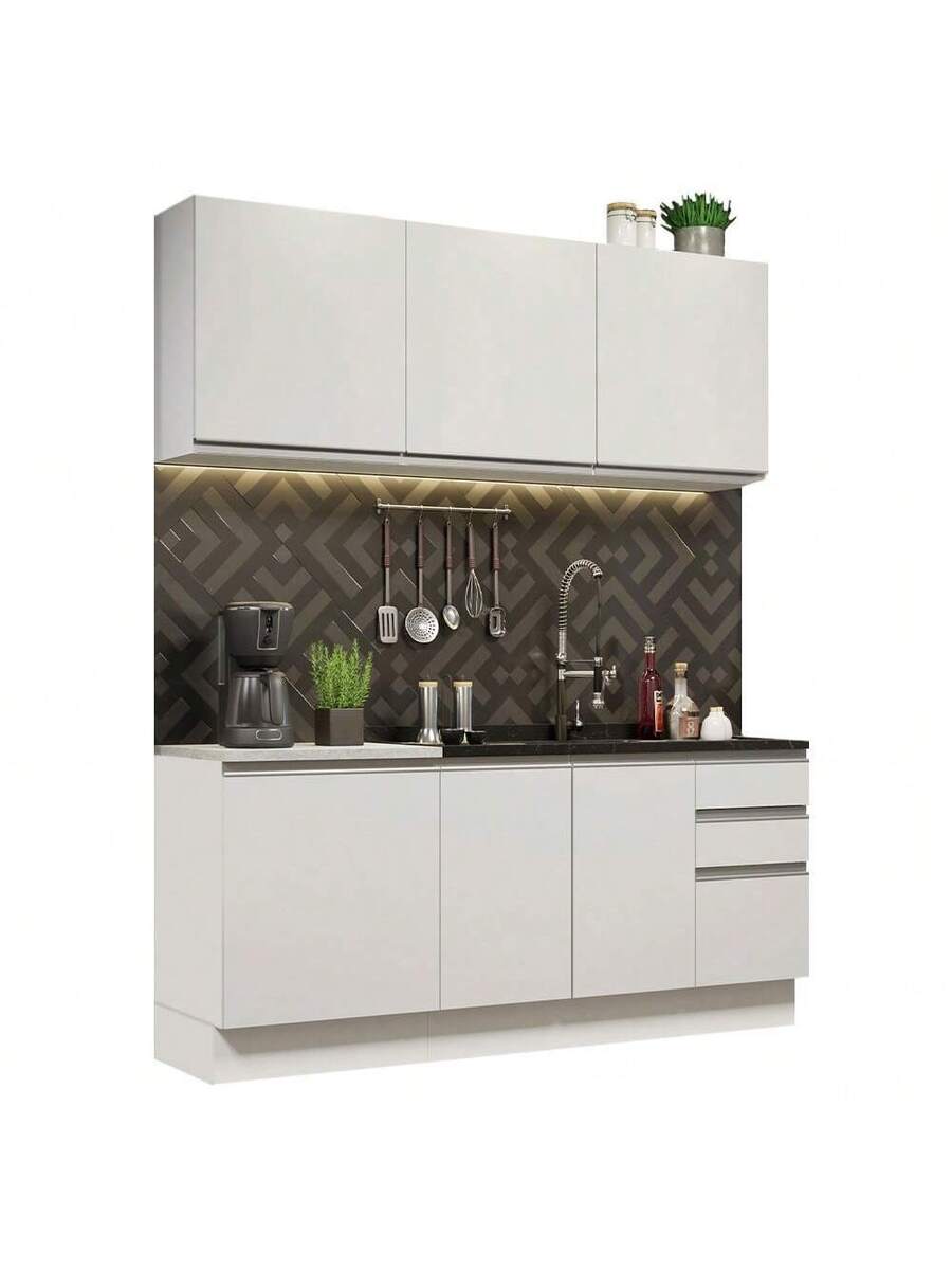 Cocina Integral Madesa Glamy Sin Tarja 180 Cm