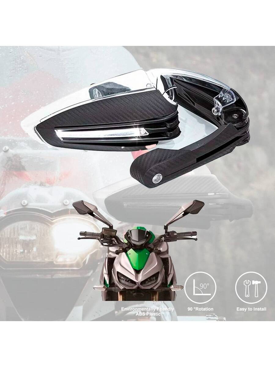 Cubre Puño Moto Universal Handguard Luz Led Protector Manos