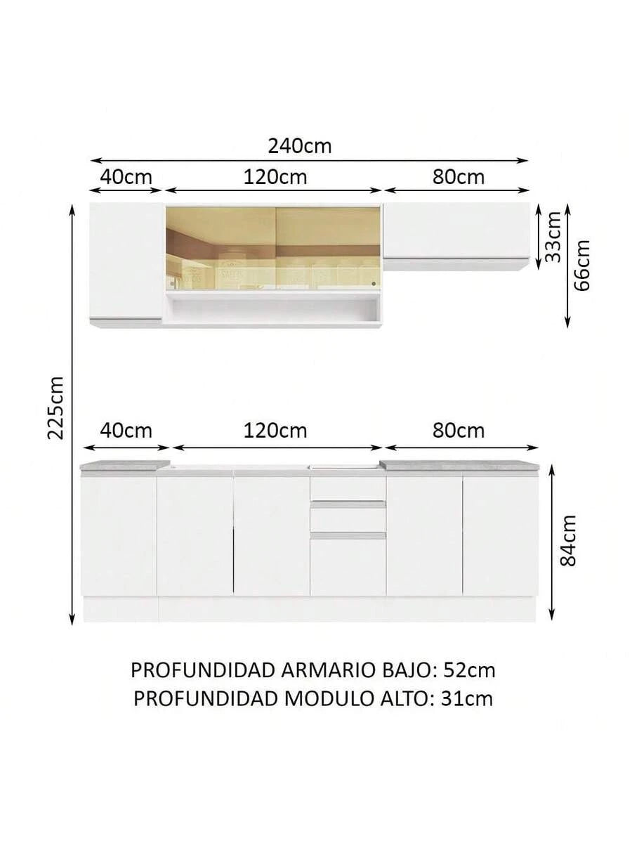 Cocina Integral Madesa Glamy