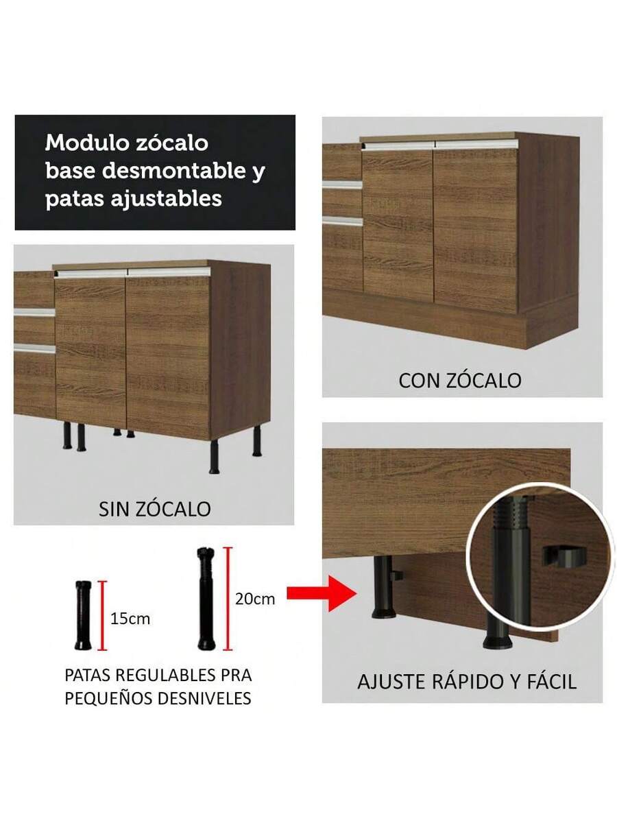 Cocina Integral Completa Modular Madesa Marina 280cm