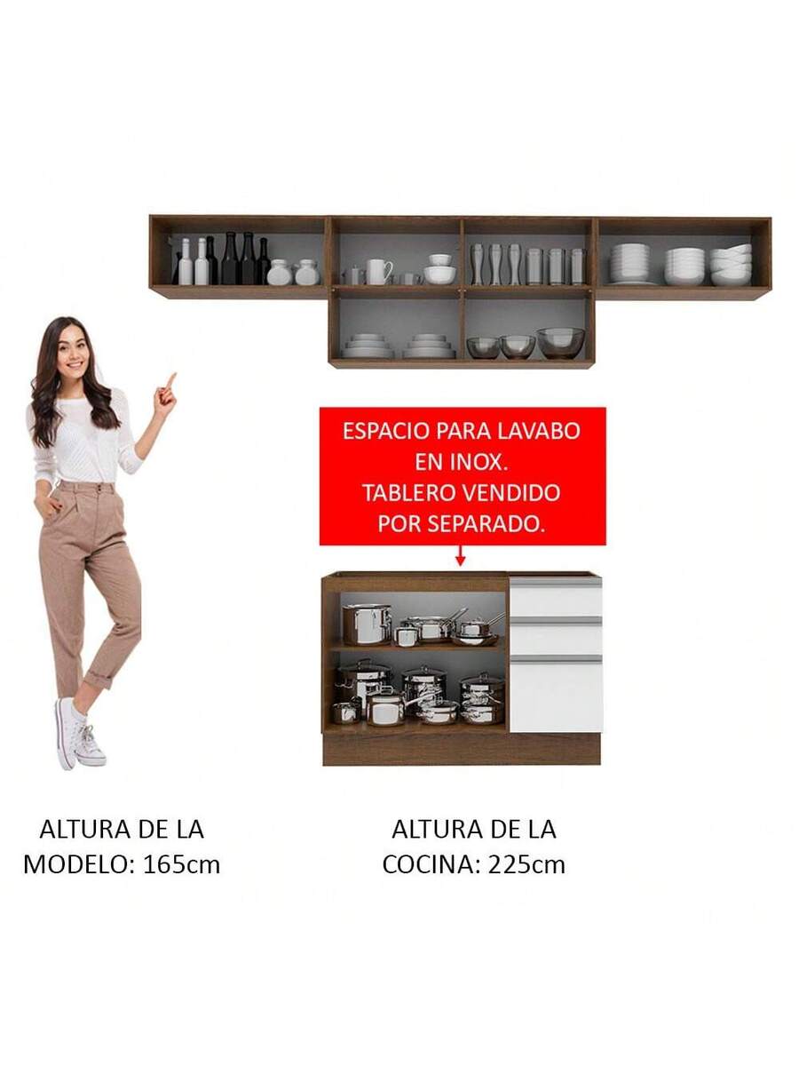 Cocina Integral Completa Modular Madesa 280cm