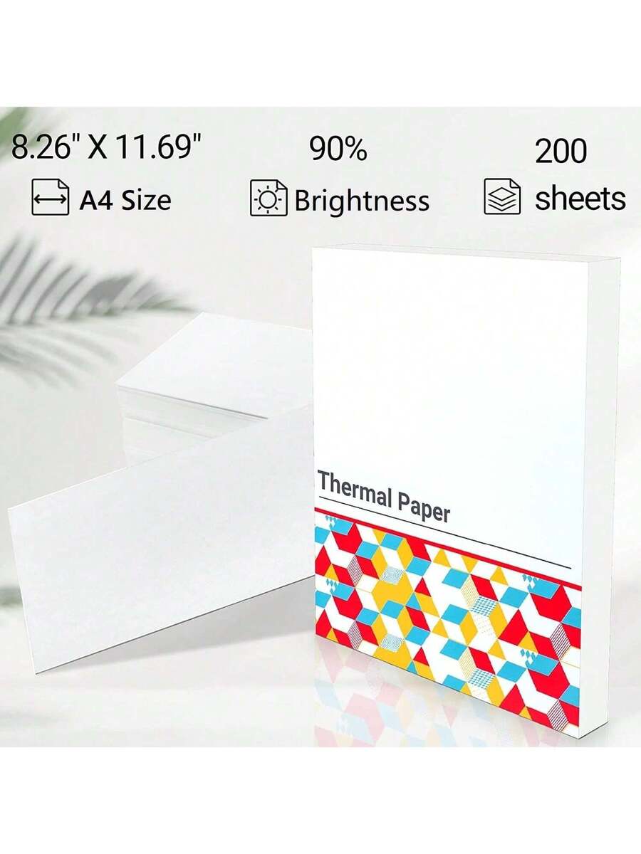 1 paquete de papel térmico tamaño A4 para Phomemo
