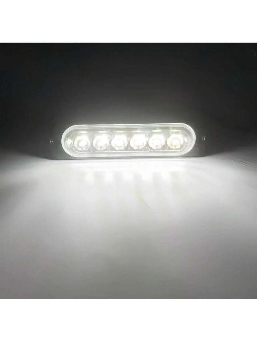 2 pzs Faro Led Patrulla Escolta Barra Lateral Estrobo