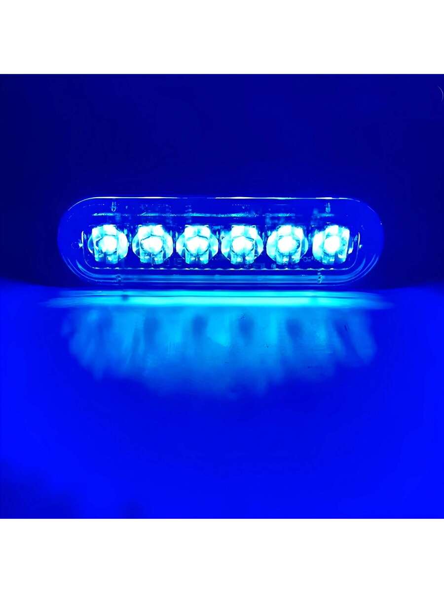 2 pzs Faro Led Patrulla Escolta Barra Lateral Estrobo