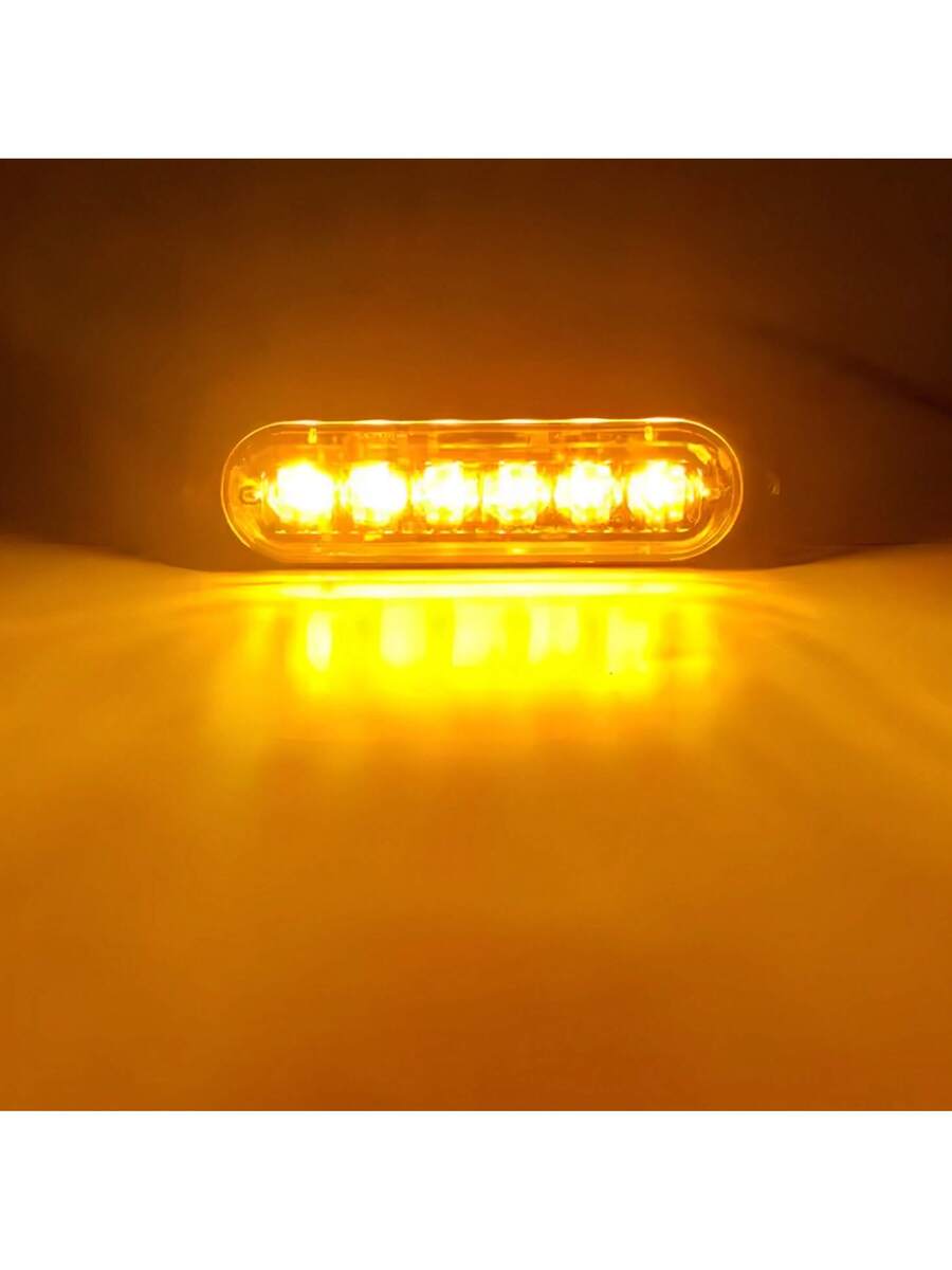 2 pzs Faro Led Patrulla Escolta Barra Lateral Estrobo