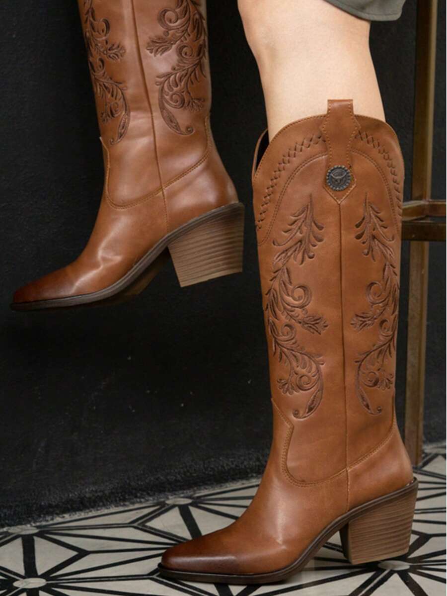 Botas estilo vaquero de media caña western