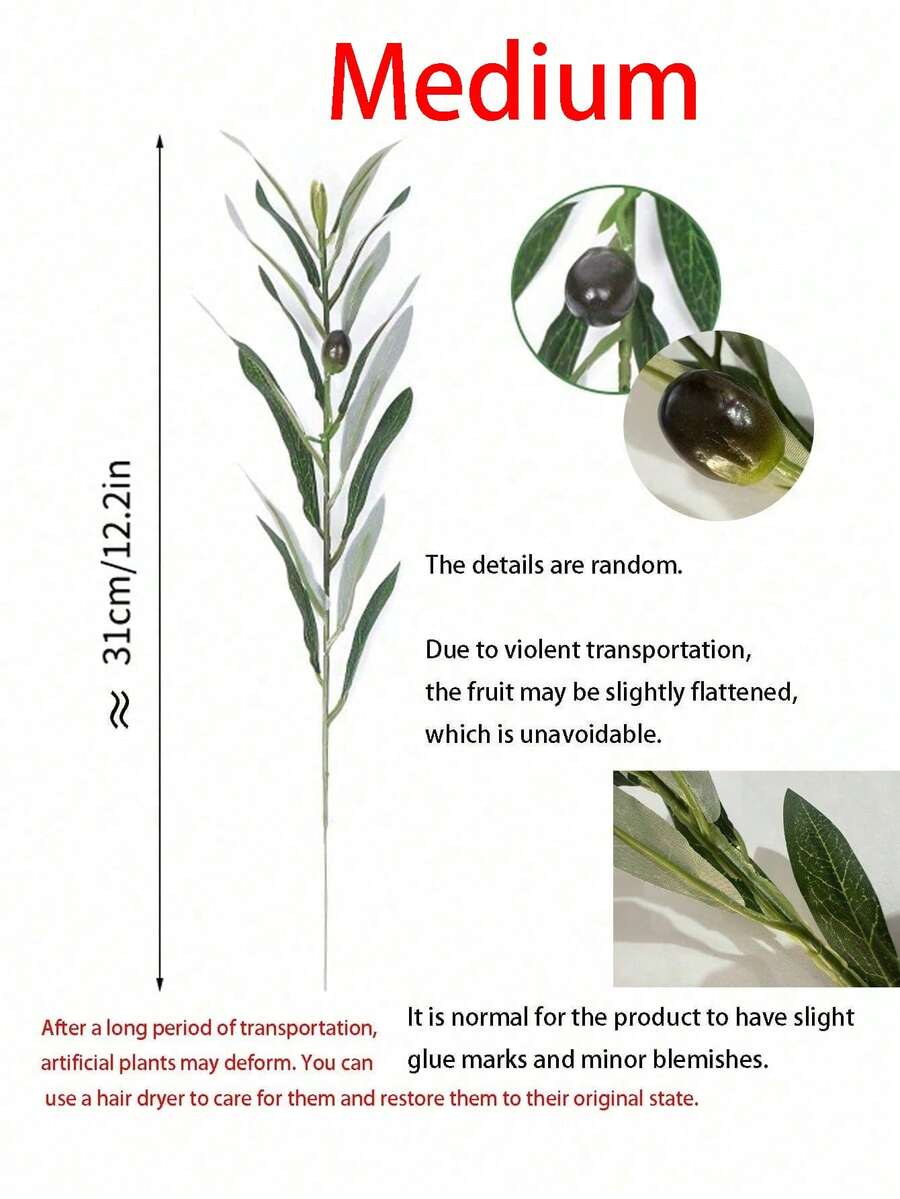 piezas de ramas de olivo artificiales