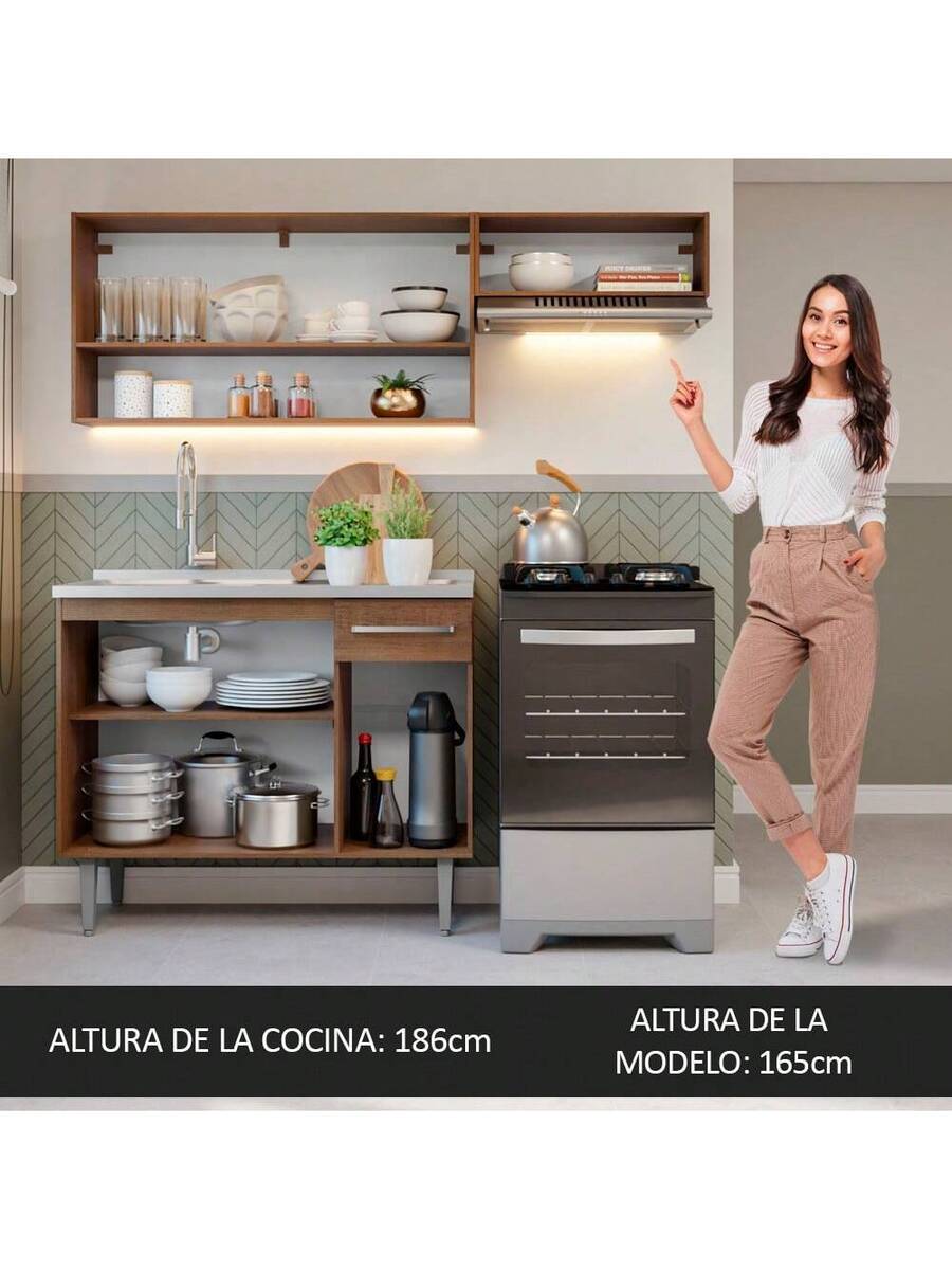 Cocina Integral Completa Modular Madesa 165cm