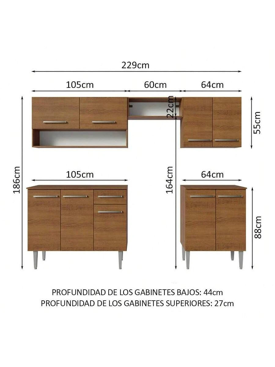 Cocina Integral Completa 229cm