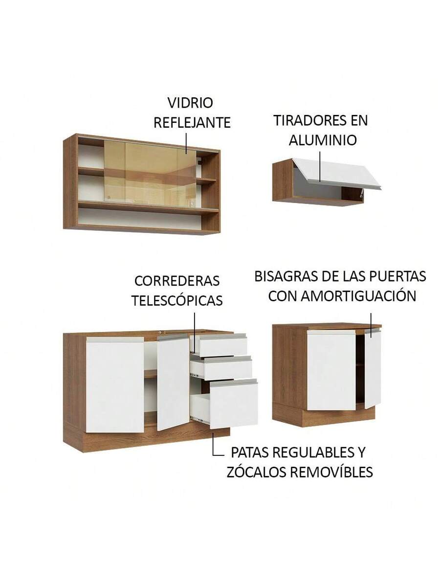 Cocina Integral Completa Modular Madesa 200cm