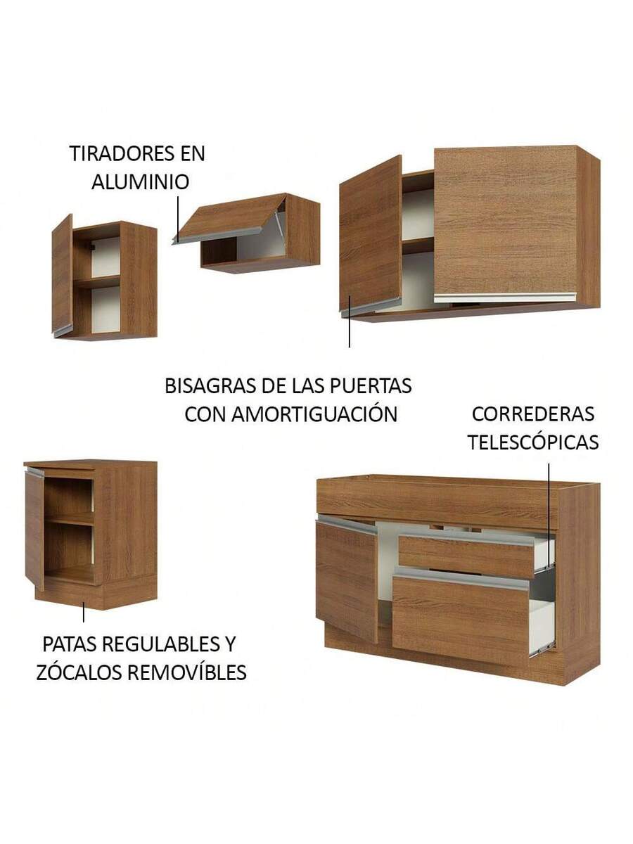 Cocina Integral Completa Modular Madesa 240cm