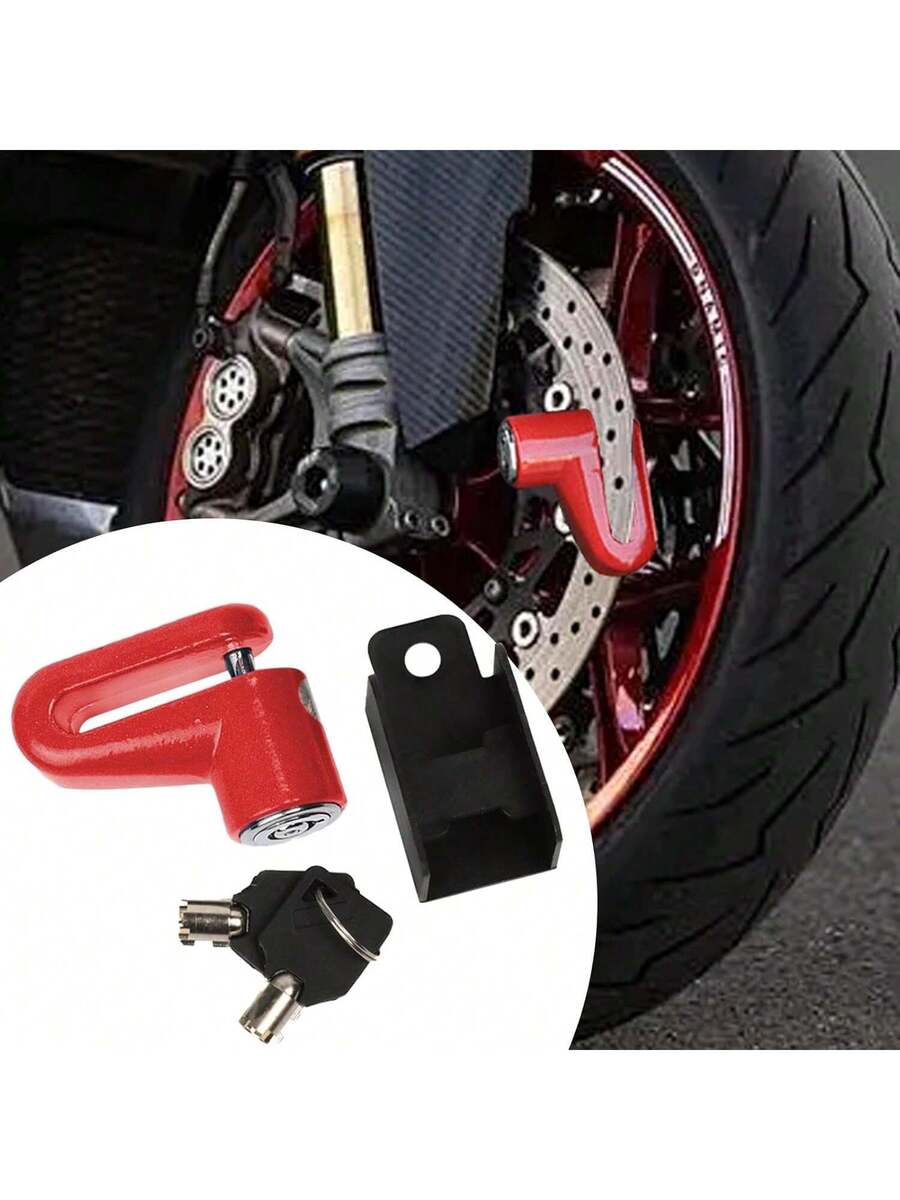 Candado Disco Aluminio Motocicleta Bicicleta Segura Proteccion Anti Robo Freno