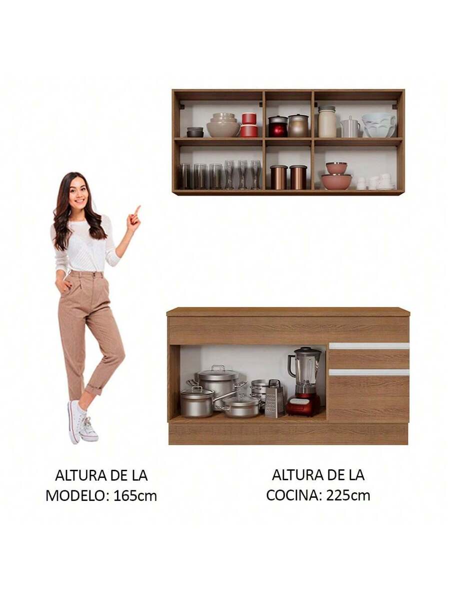 Cocina Integral Completa Modular Madesa Glamy 150cm