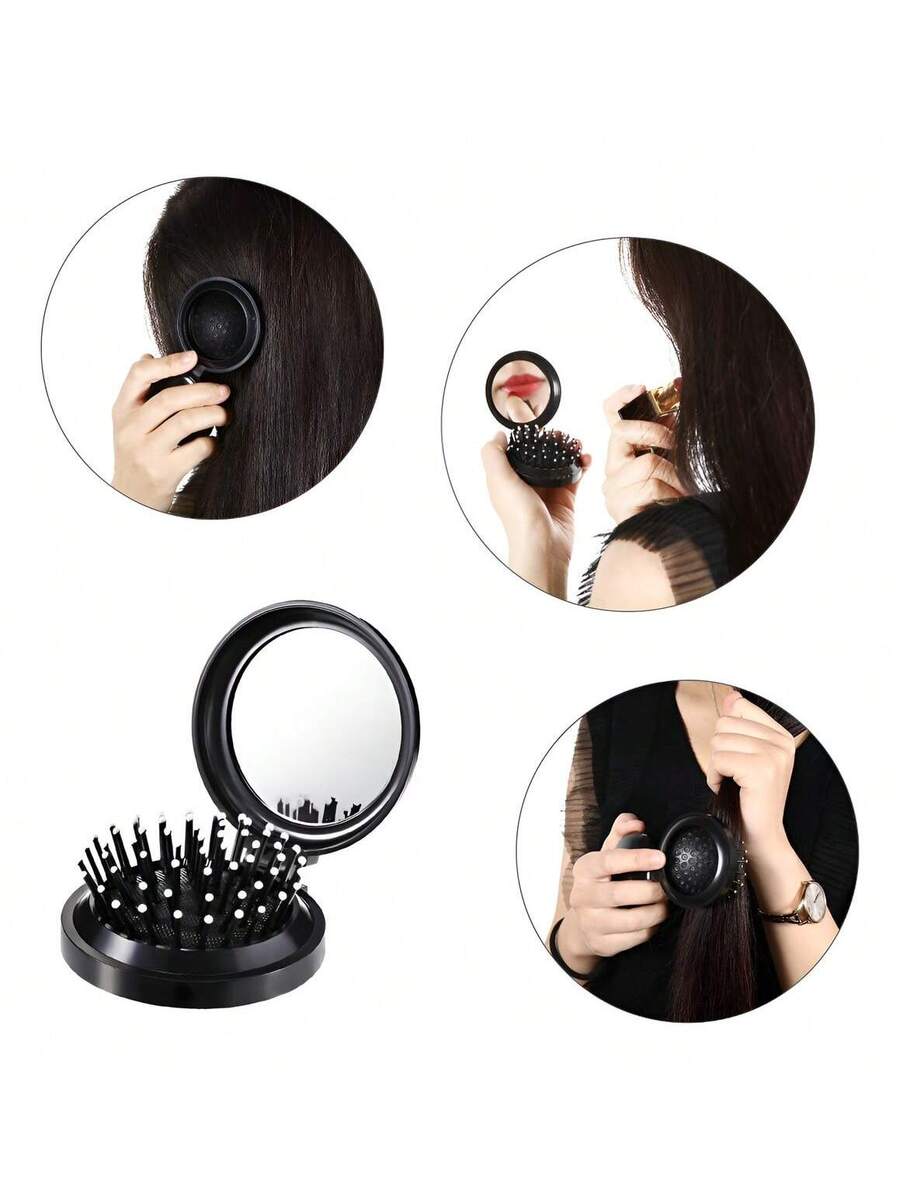 10pcs Espejos De Bolsillo Para Maquillaje Portátil Con Peine