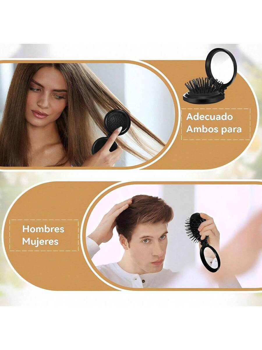 10pcs Espejos De Bolsillo Para Maquillaje Portátil Con Peine