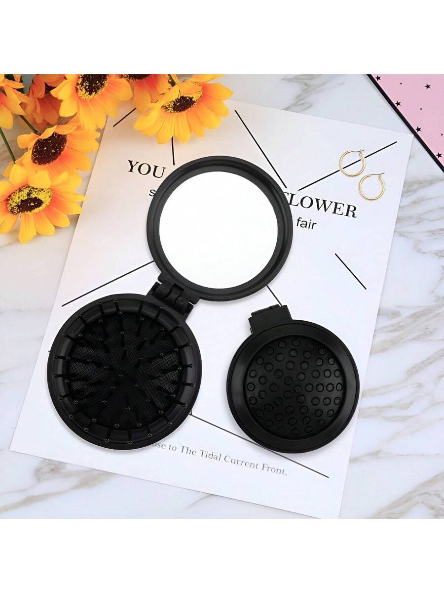 10pcs Espejos De Bolsillo Para Maquillaje Portátil Con Peine