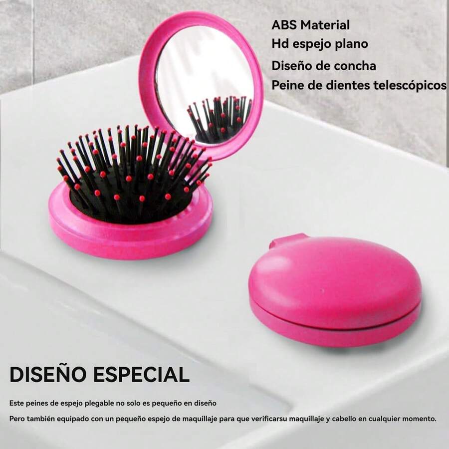 10pcs Espejos De Bolsillo Para Maquillaje Portátil Con Peine
