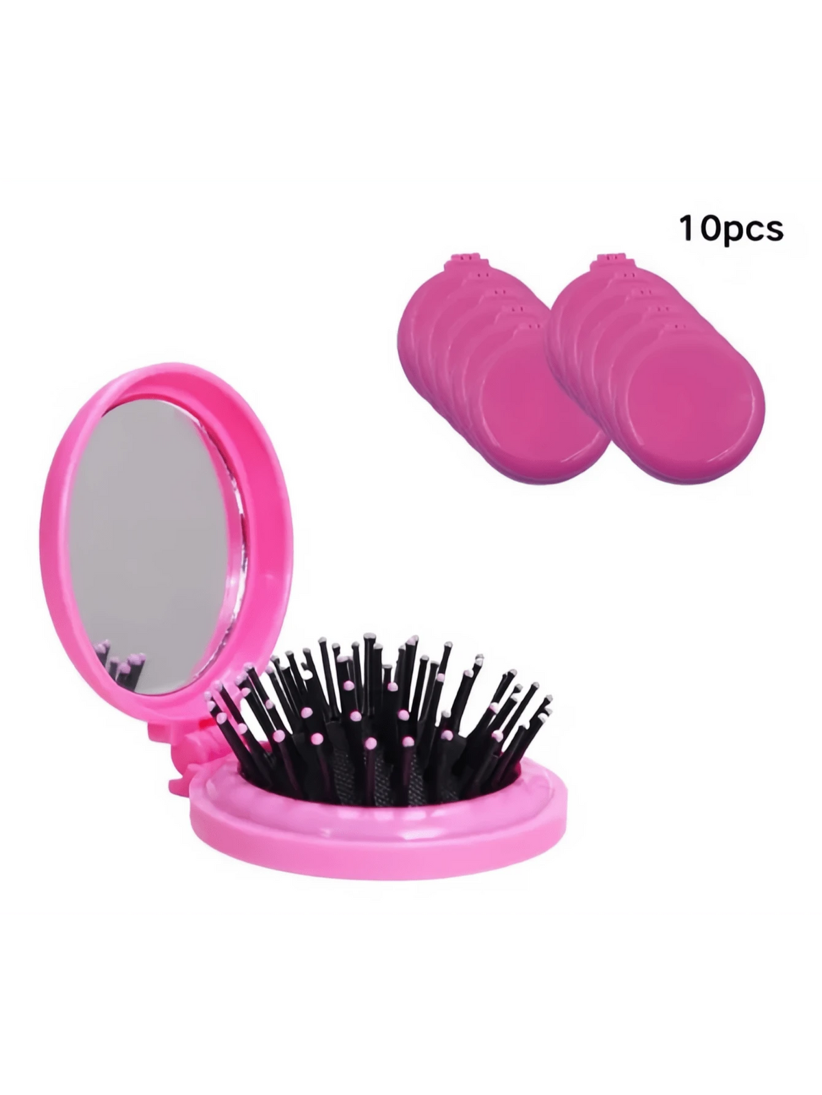 10pcs Espejos De Bolsillo Para Maquillaje Portátil Con Peine