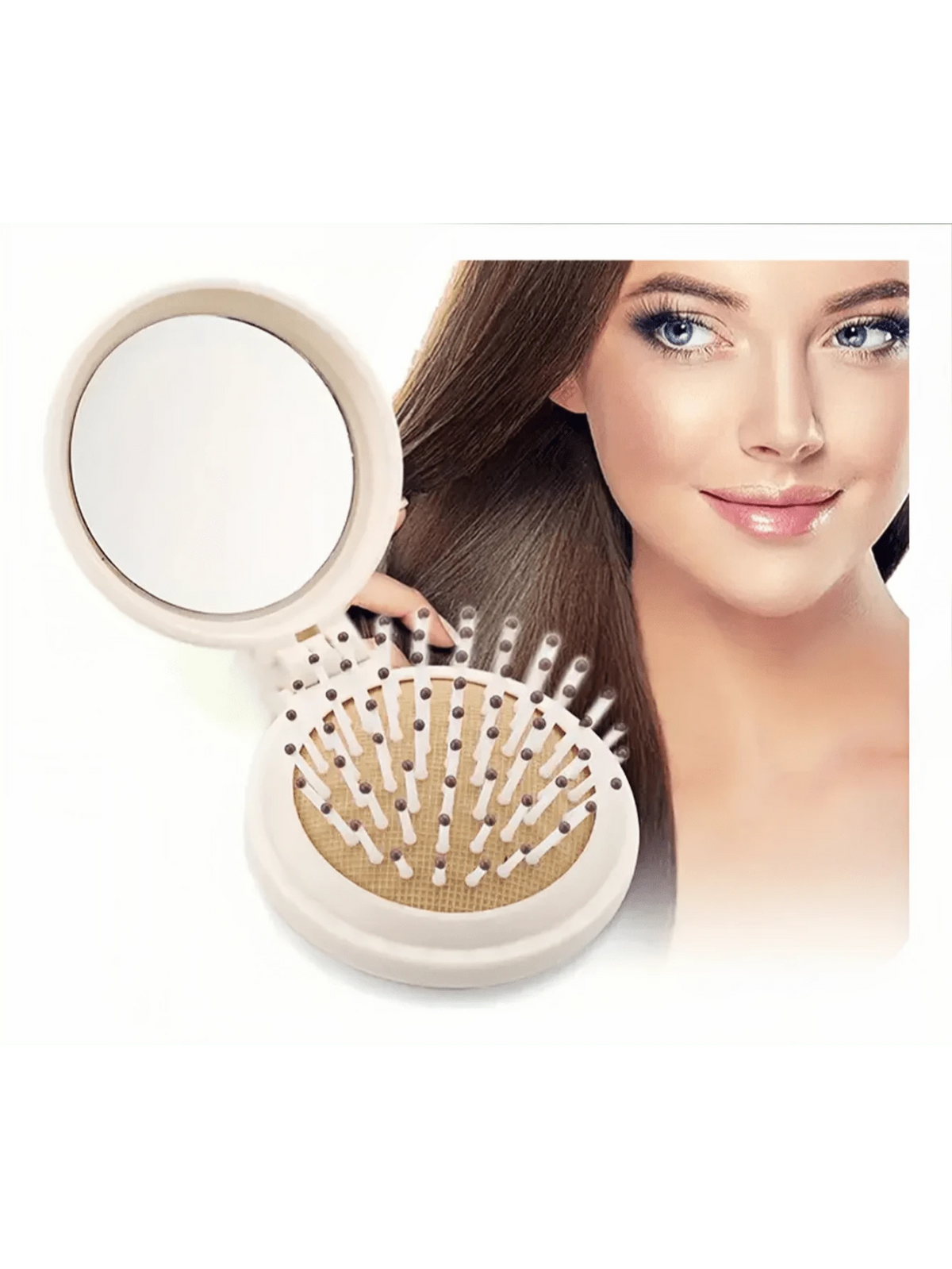10pcs Espejos De Bolsillo Para Maquillaje Portátil Con Peine