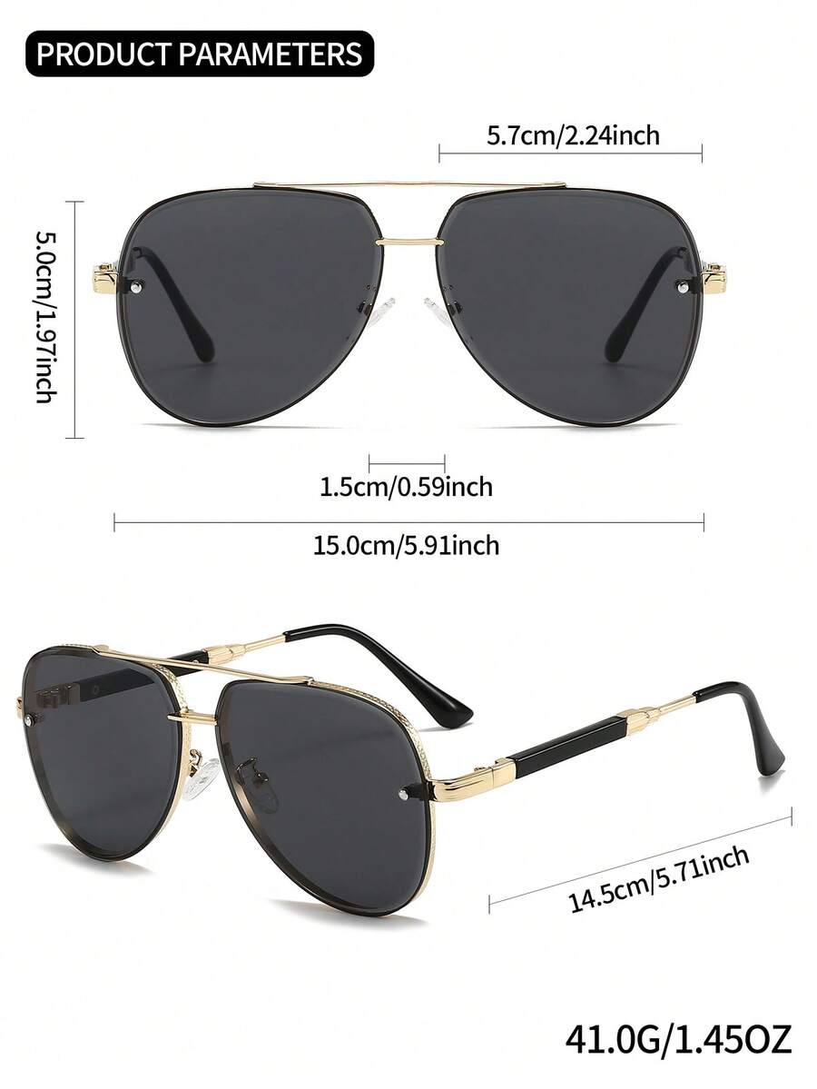 Gafas de aviador de lujo con doble haz