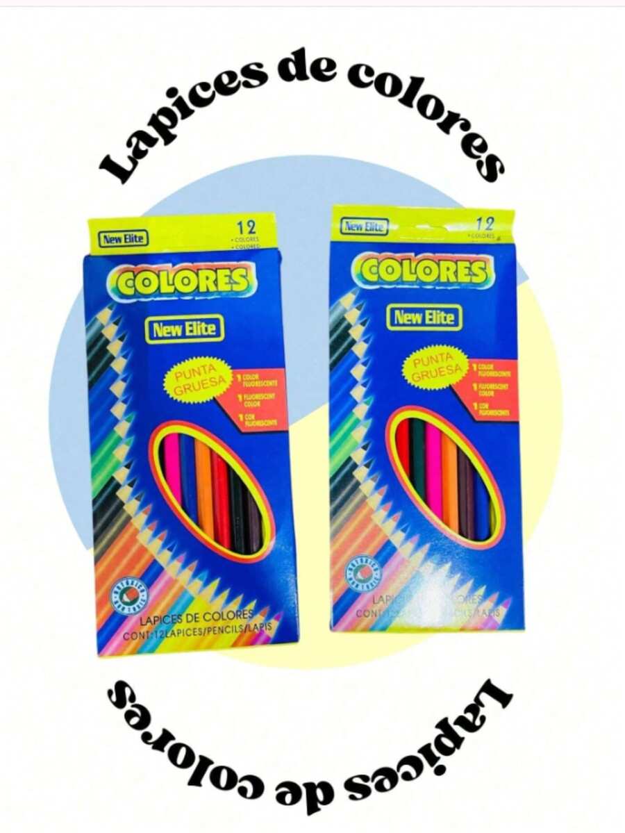 2 caja lápices de colores x12