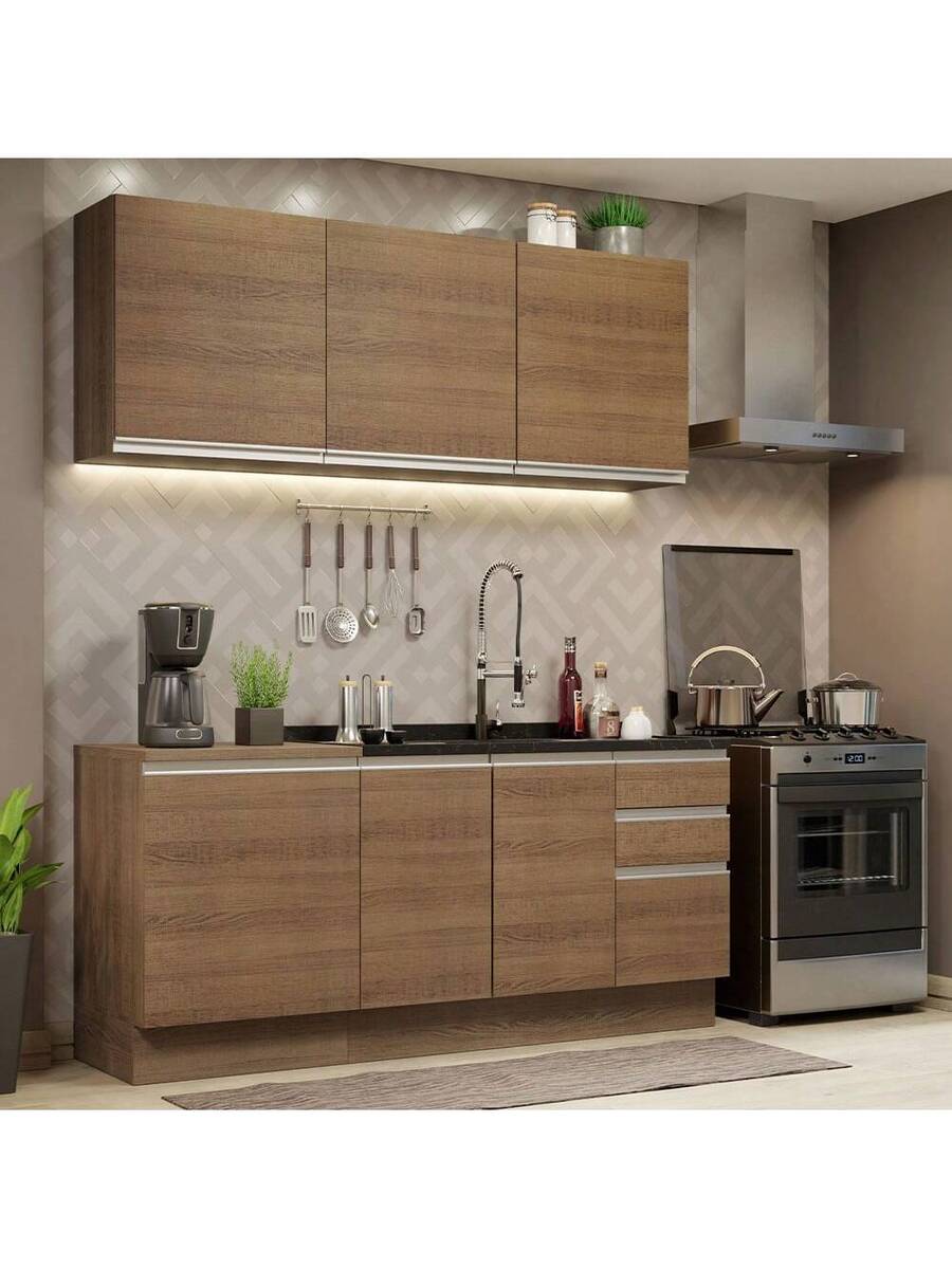 Cocina Integral Completa Modular Madesa Glamy Sin Encimera