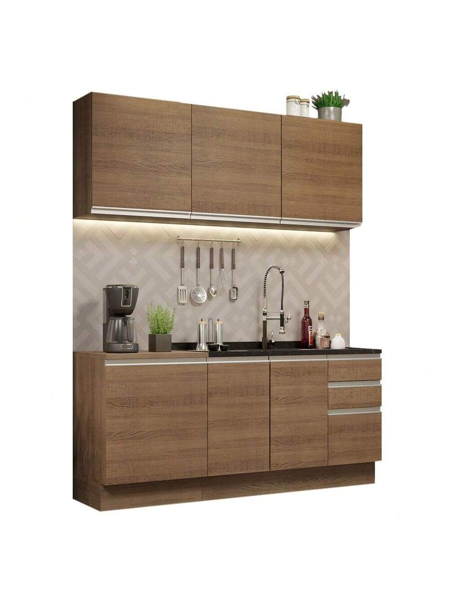 Cocina Integral Completa Modular Madesa Glamy Sin Encimera