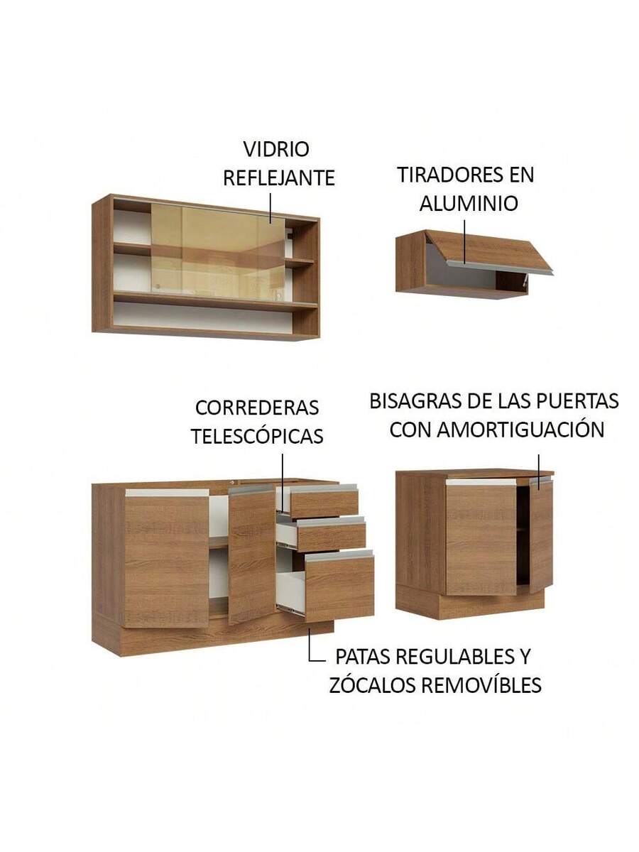 Cocina Integral Completa Modular Madesa 200cm