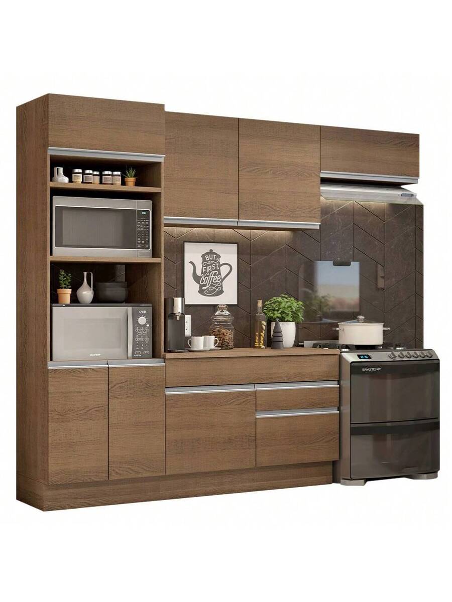 Mueble De Cocina Completo Rustic Glamy Madesa 270cm