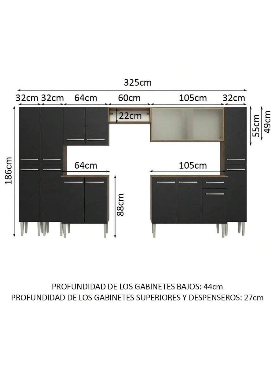 Cocina Integral Completa Modular 325cm