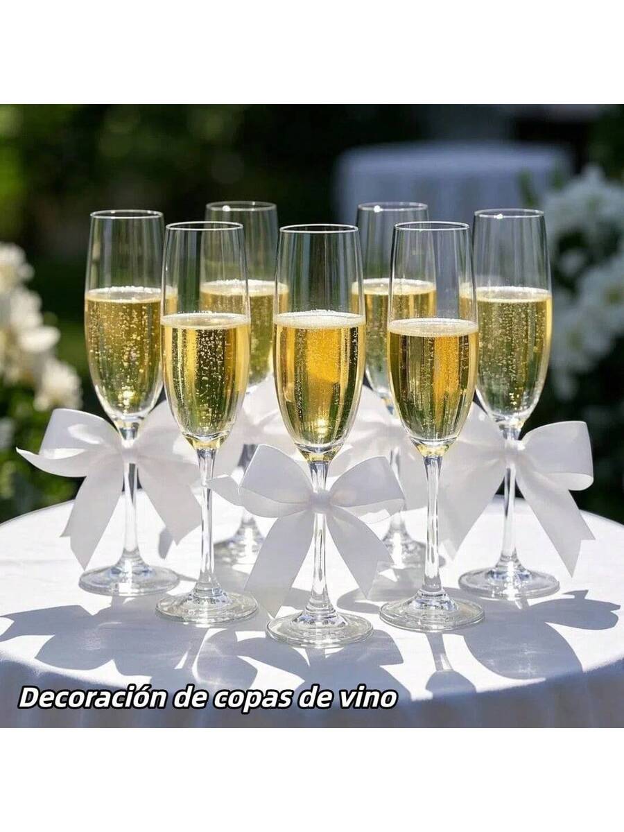Set de 4 rollos, cinta de satén de 22m de largo y 4cm de ancho