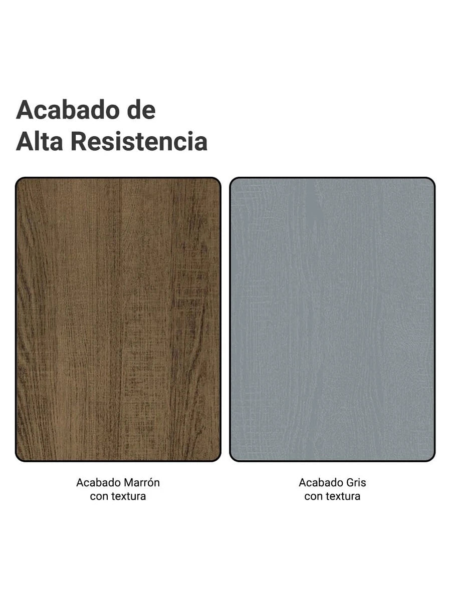 Cocina Integral Completa Modular Madesa Emilly Con Tarja Marrón/Gris 8