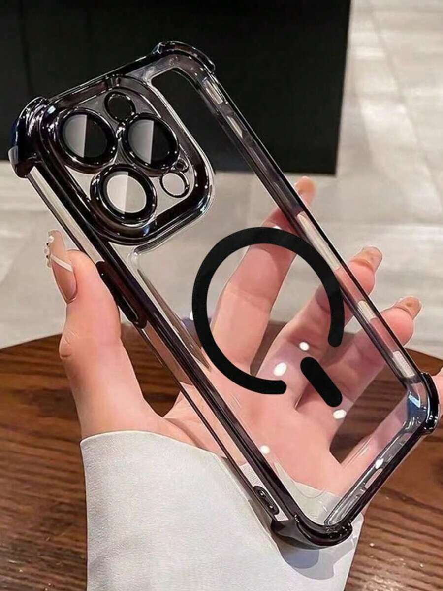 Funda de teléfono básica premium con electrochapado transparente