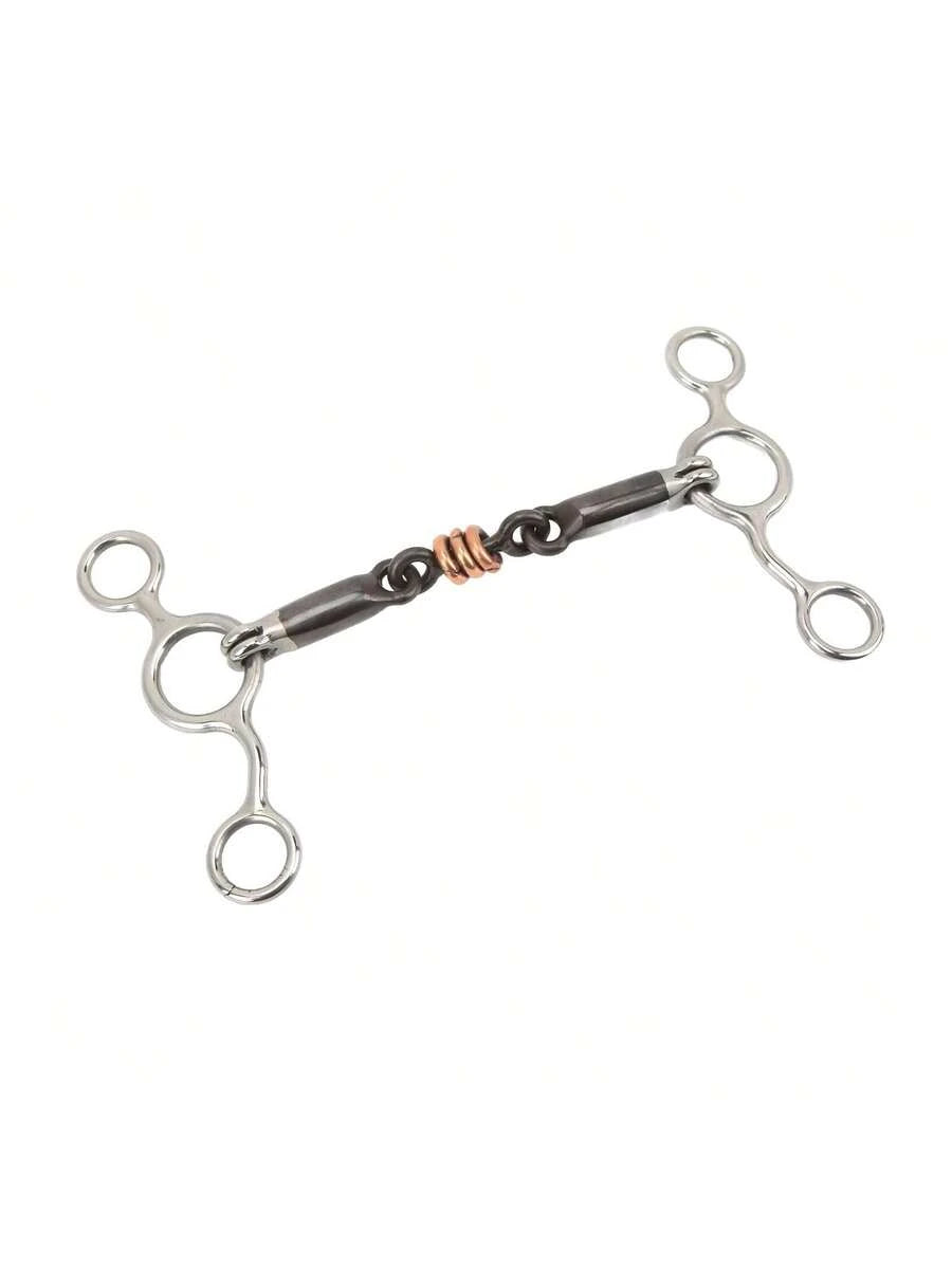 Bocado de acero inoxidable con anilla para mordaza de caballo