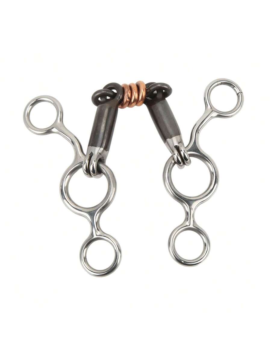 Bocado de acero inoxidable con anilla para mordaza de caballo