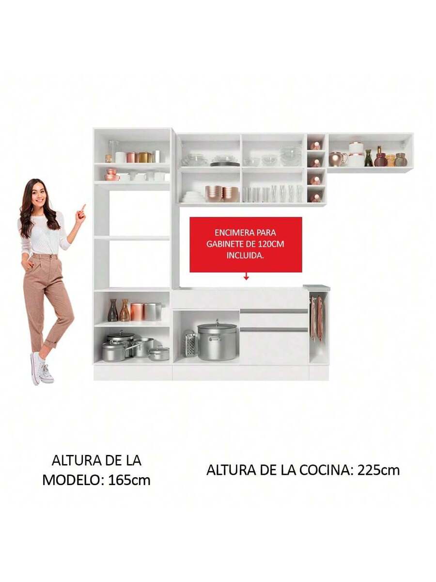 Cocina Integral Completa Modular Madesa Safira 290cm