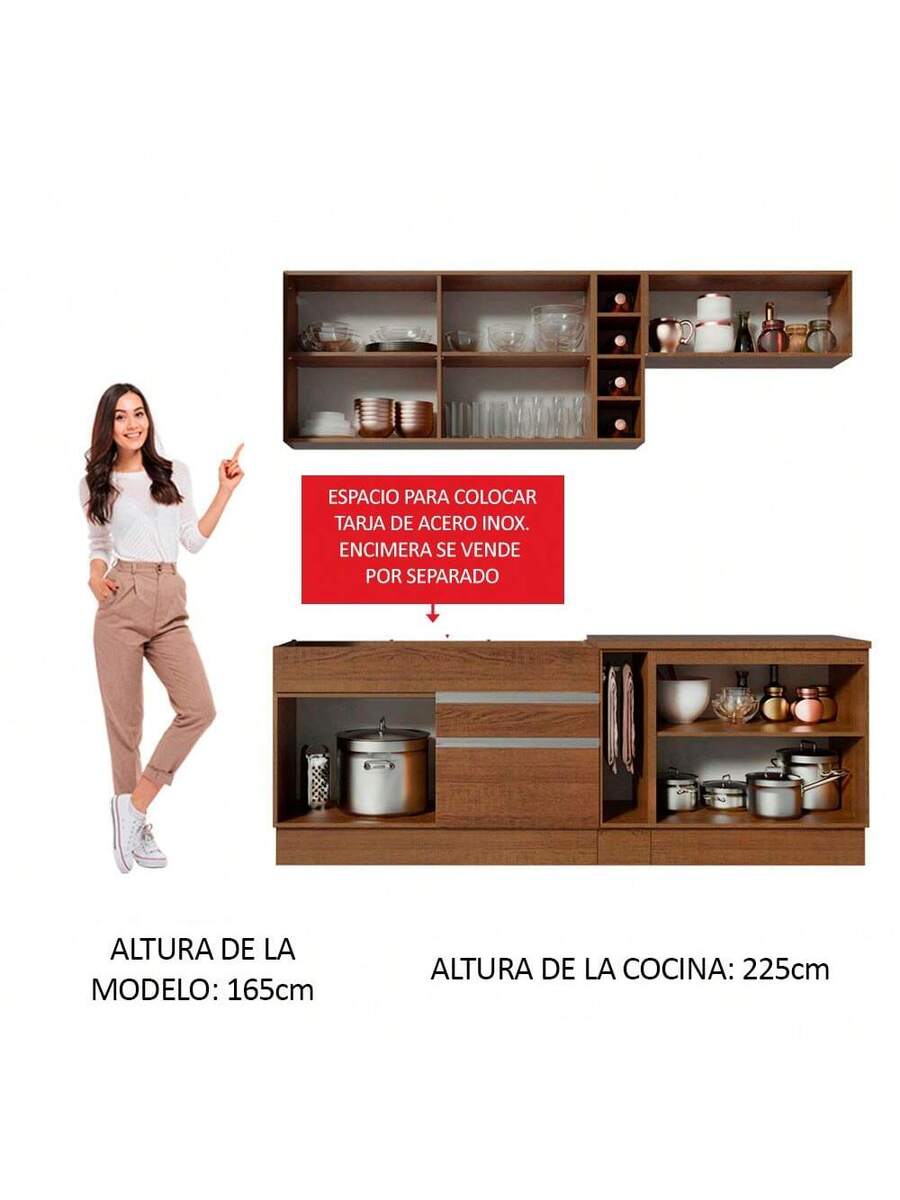 Cocina Integral Modular Madesa Parma 220cm