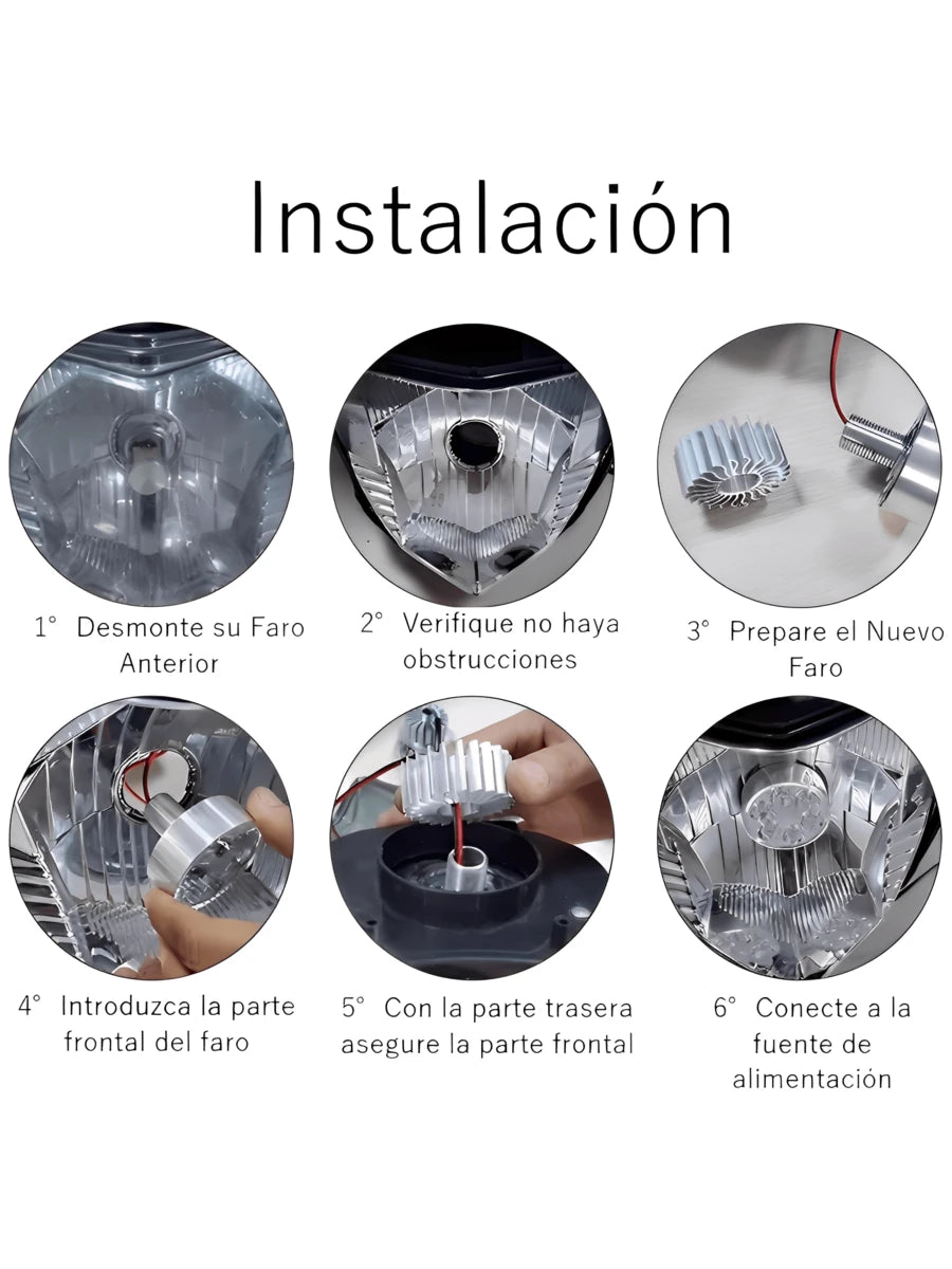 Vmingo Kit 2 Faros Ojo Ángel Y Demonio Lupa Led Moto