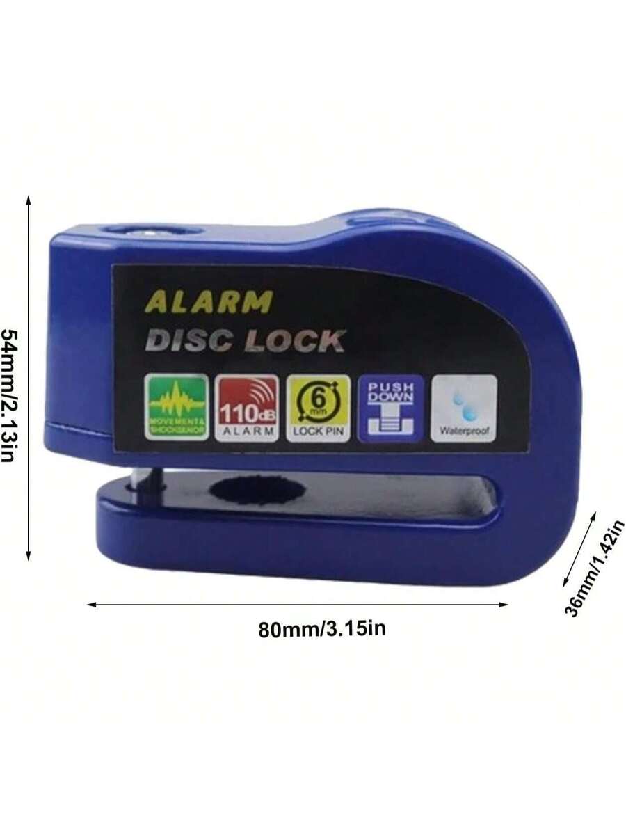 Alarma Candado Motocicleta Bicicleta Antirrobo Impermeable Freno de Disco Bloqueo
