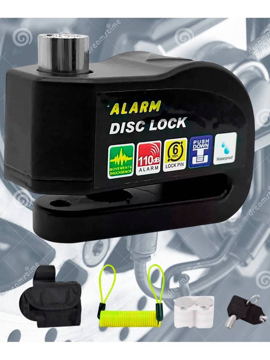Alarma Candado con Estuche Cuerda de Aviso 2 Llaves