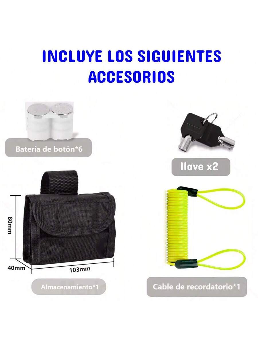Alarma Candado con Estuche Cuerda de Aviso 2 Llaves
