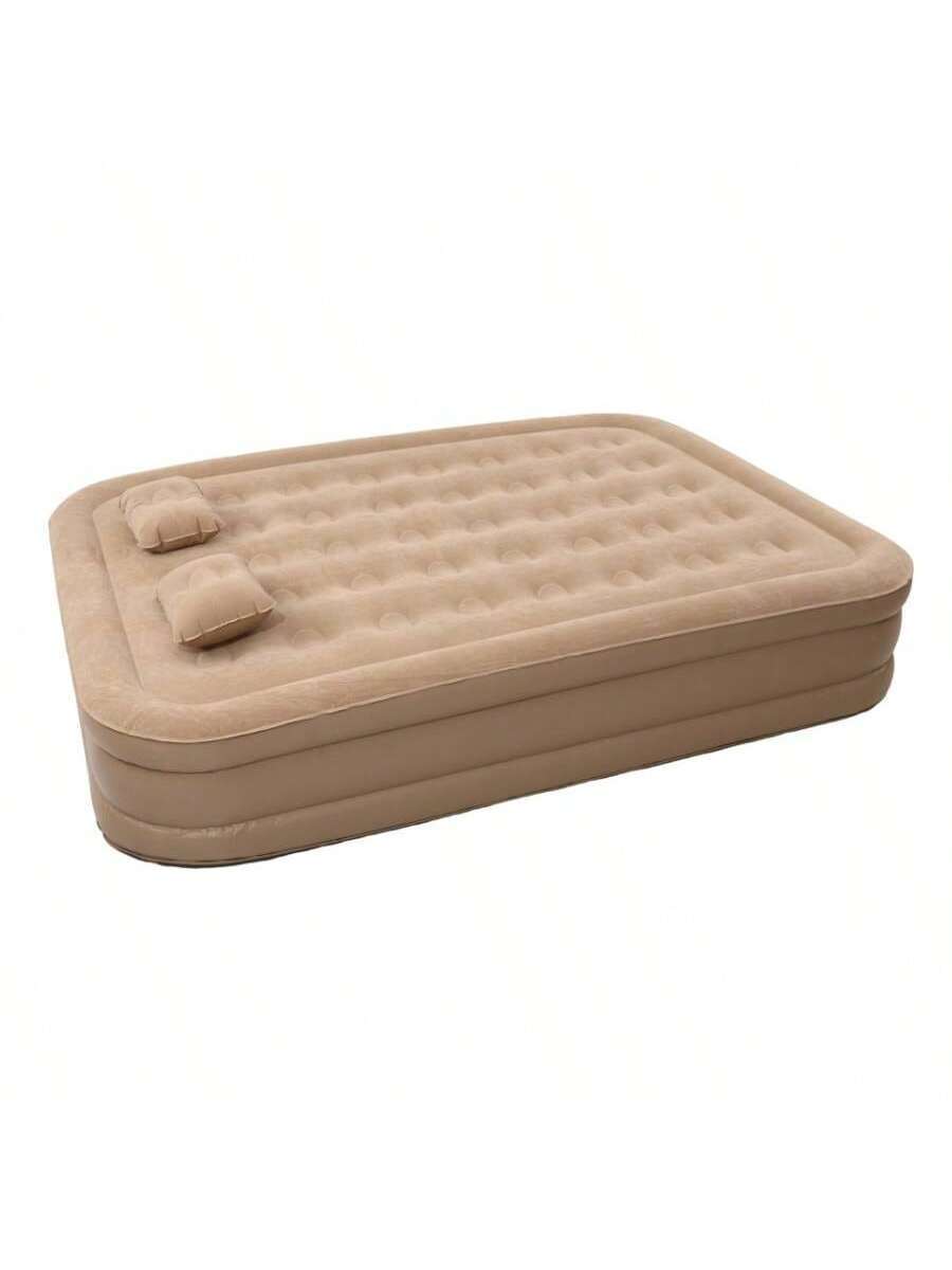 Colchón Inflable 200x150x40cm con Bomba Integrada - Cama de Aire Incluye Funda de Almacenaje + 2 Almohadas - Para Casa, Camping o Visitantes