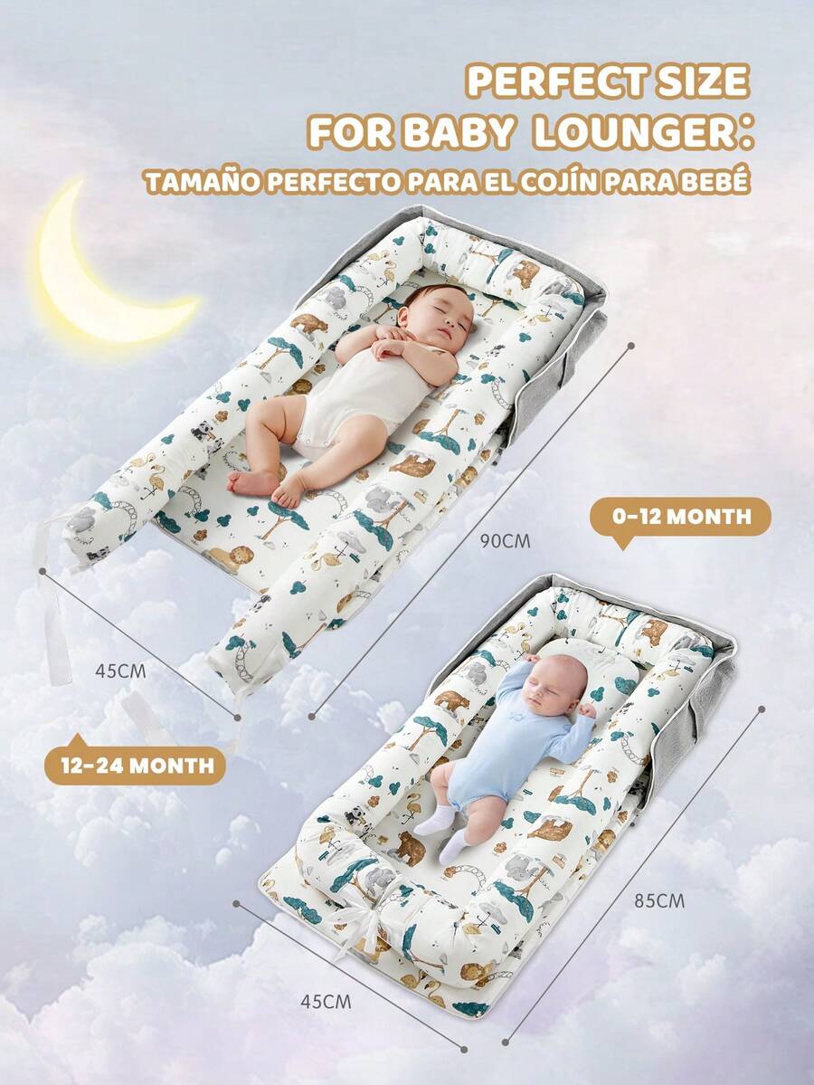Camita De Algodón Portátil Plegable Con Nido Cuna Para Bebés