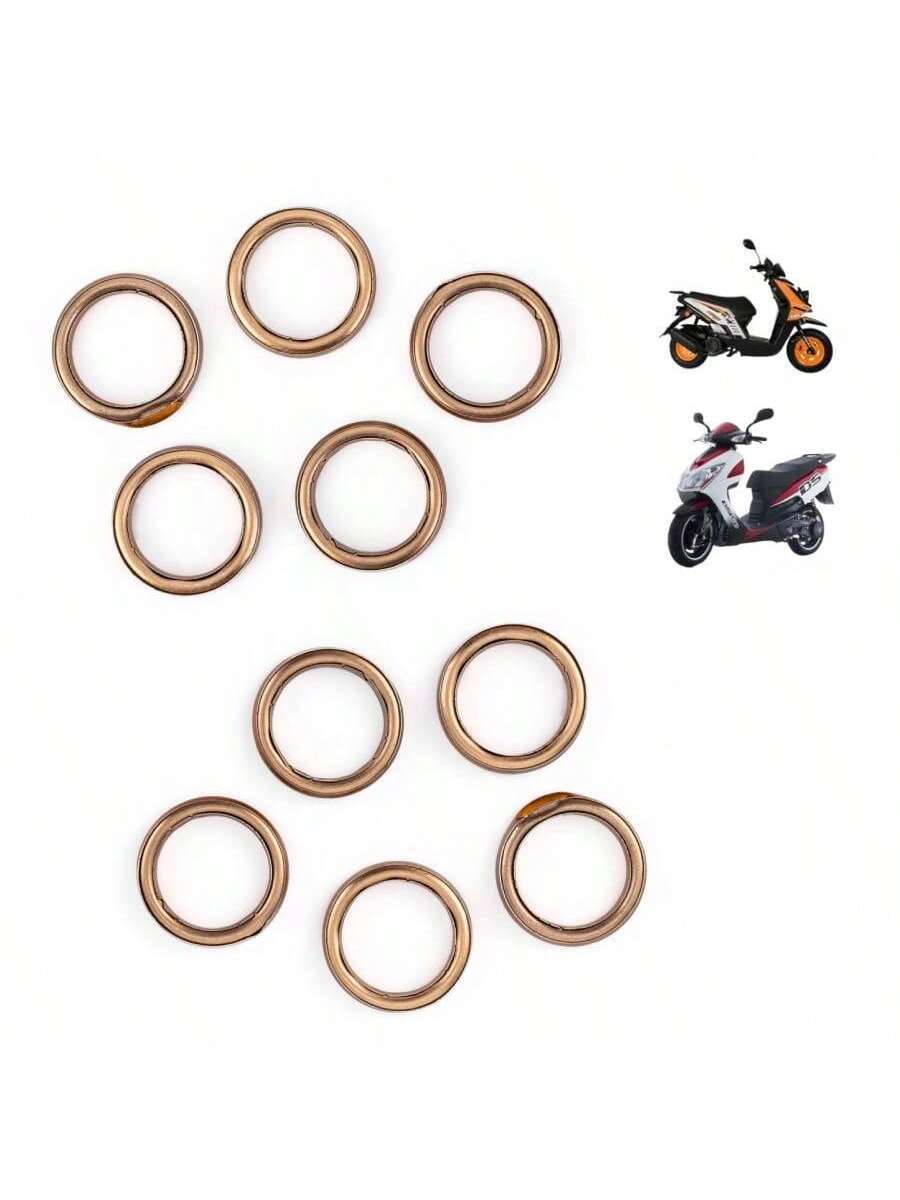 10Pzs JUNTA DE ESCAPE Para Moto Italika Ds150 Ws150