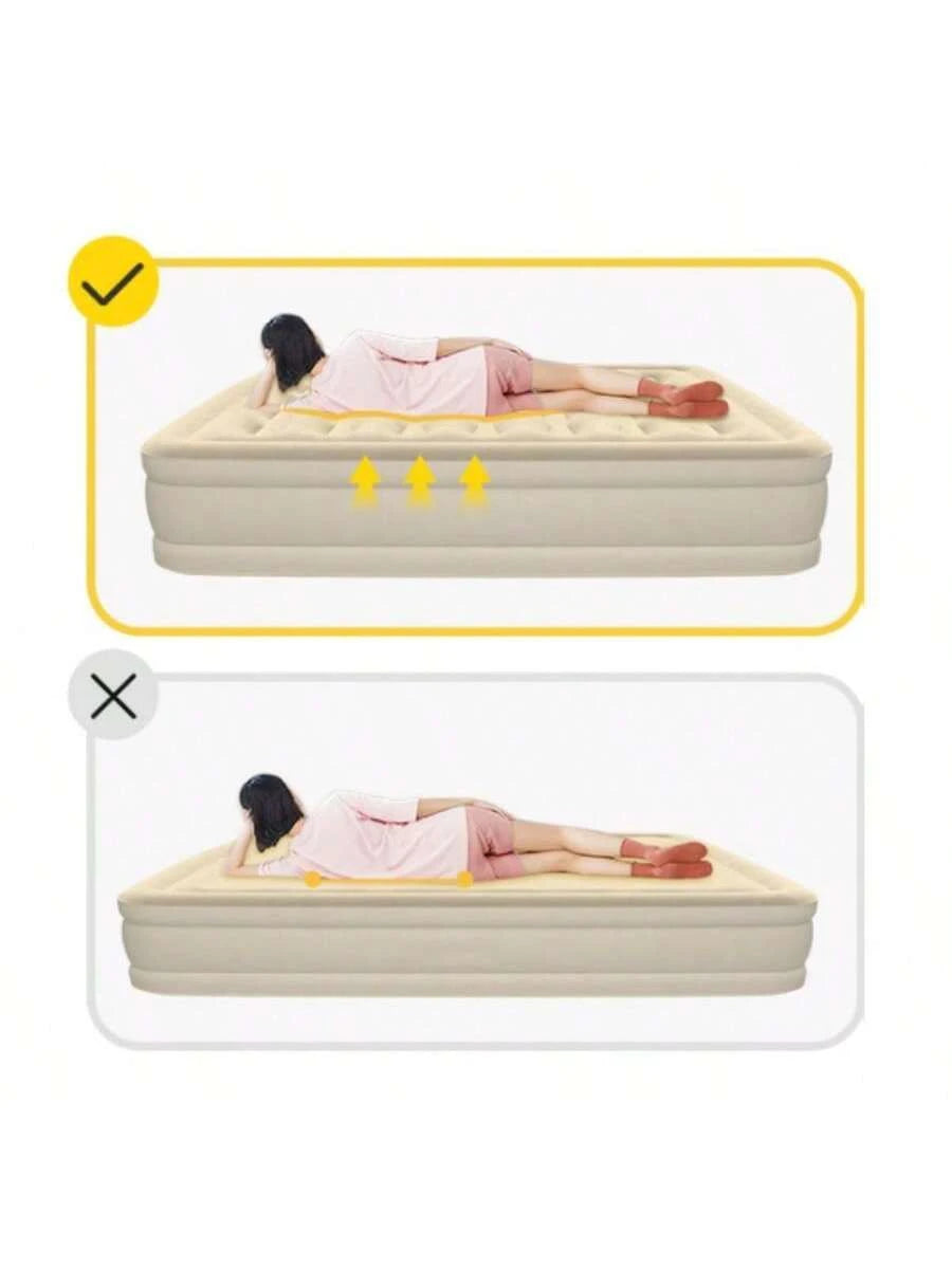 Colchón Inflable 190*100*40cm con Bomba Integrada - Cama de Aire Incluye Funda de Almacenaje + 1 Almohadas - Para Casa, Camping o Visitantes