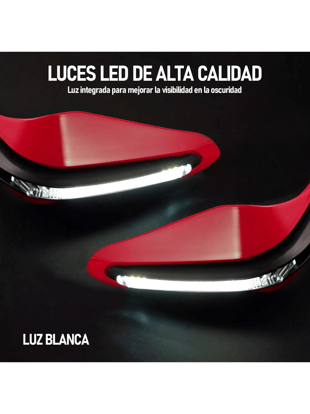 Cubre Puños Moto Luz BLANCA Universal Sin Hueco