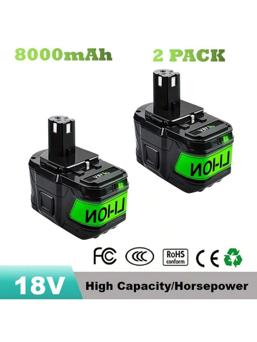 Batería de Repuesto 8.0Ah 18V para Ryobi 18V Batería