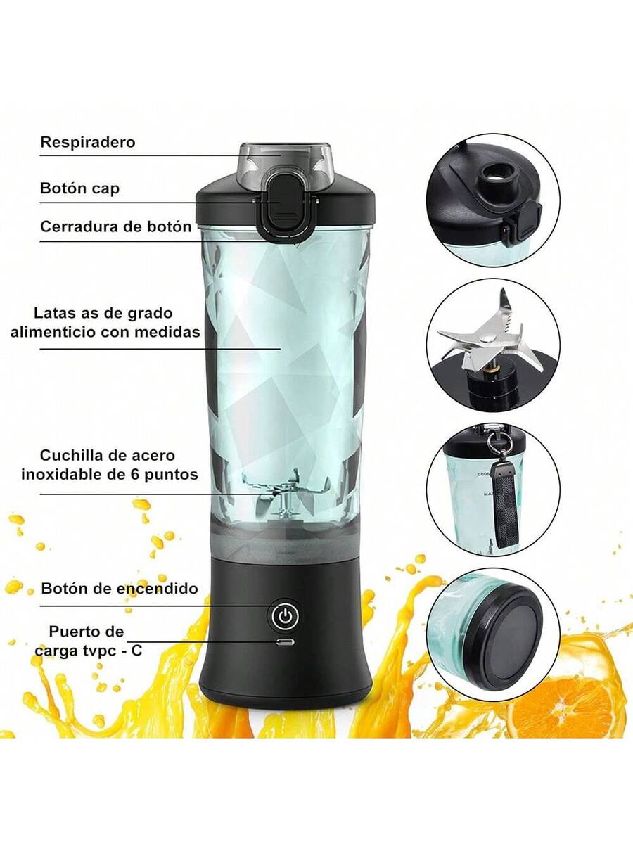 Licuadora portátil, 600ml